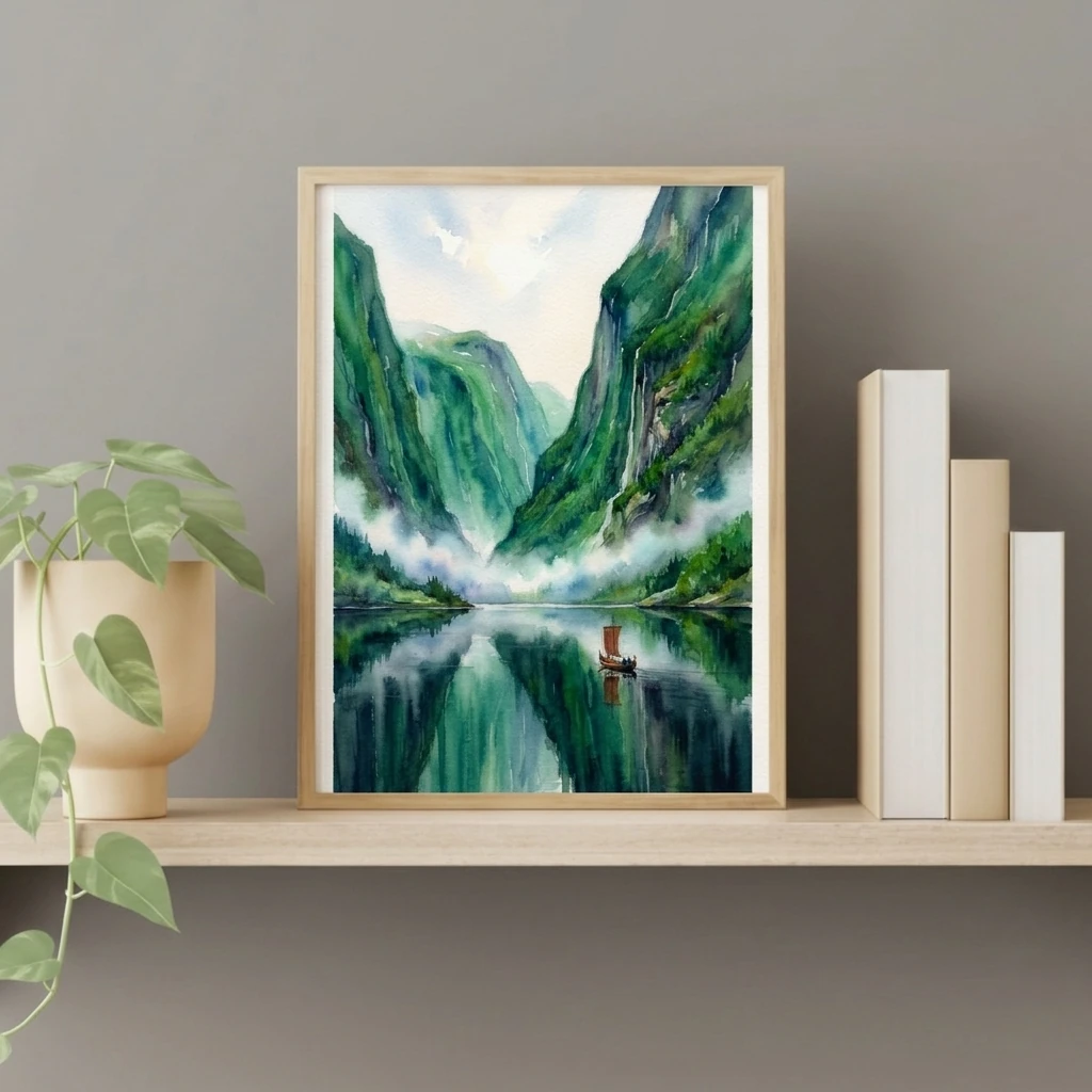 Norwegian Fjord Landscape preview 4