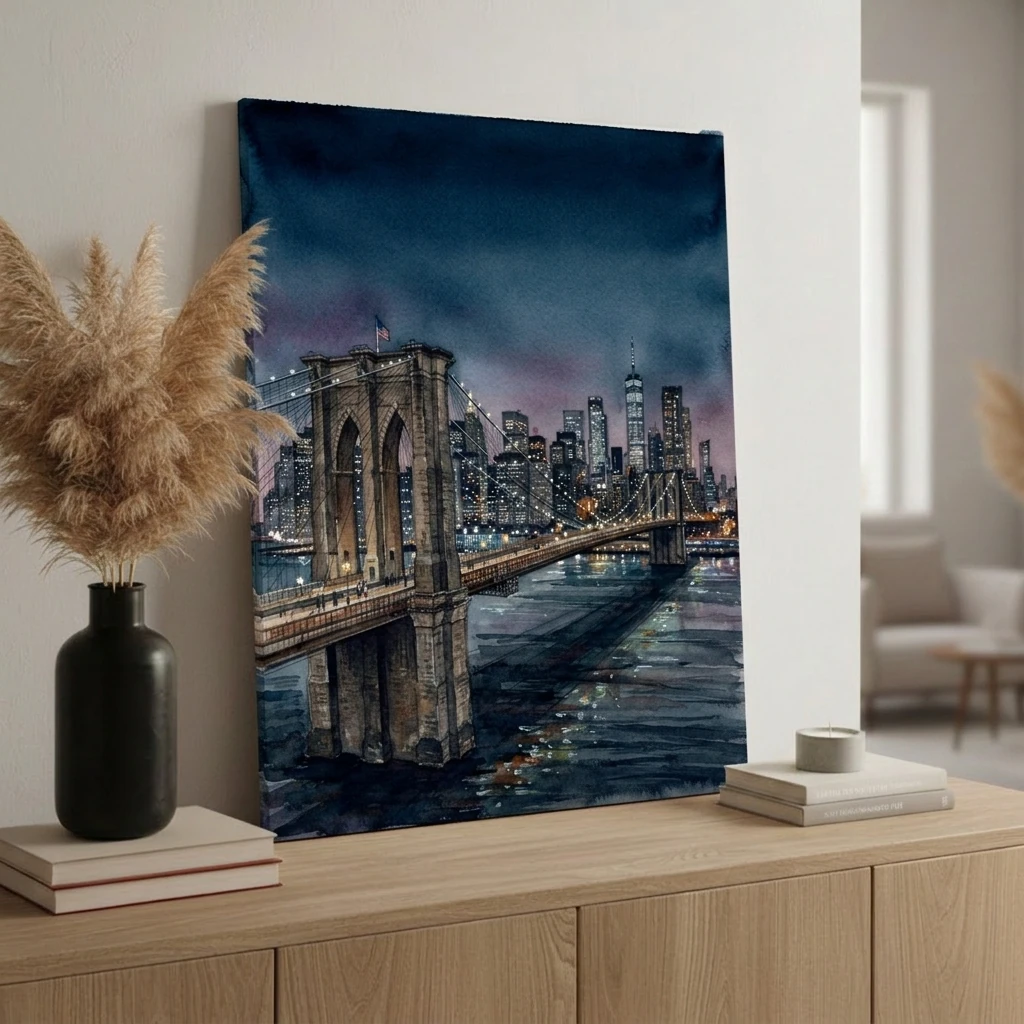 Brooklyn Bridge Night Skyline preview 5