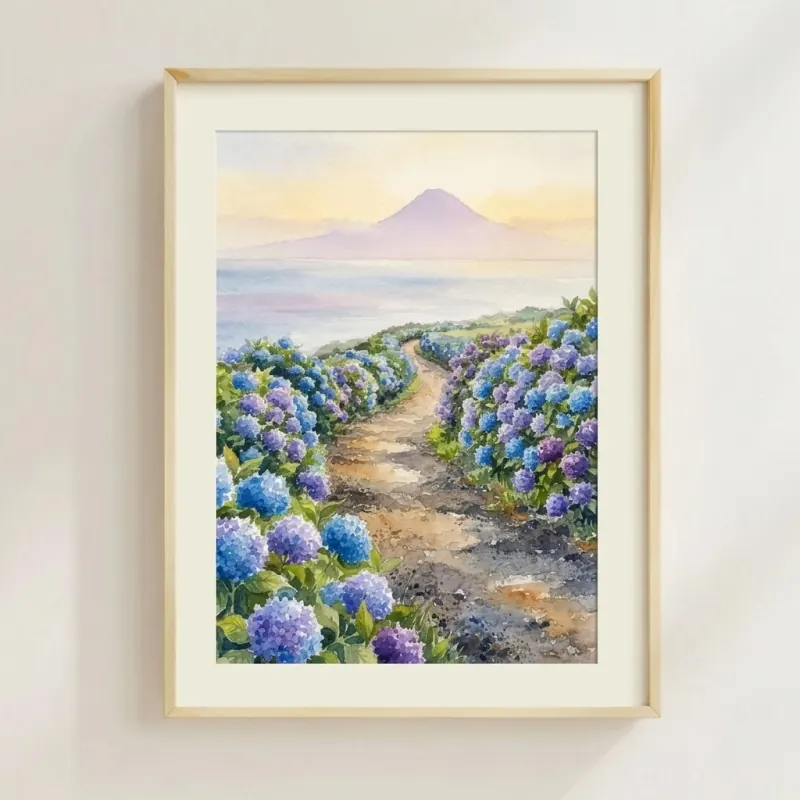 Faial Coastal Hydrangea Path