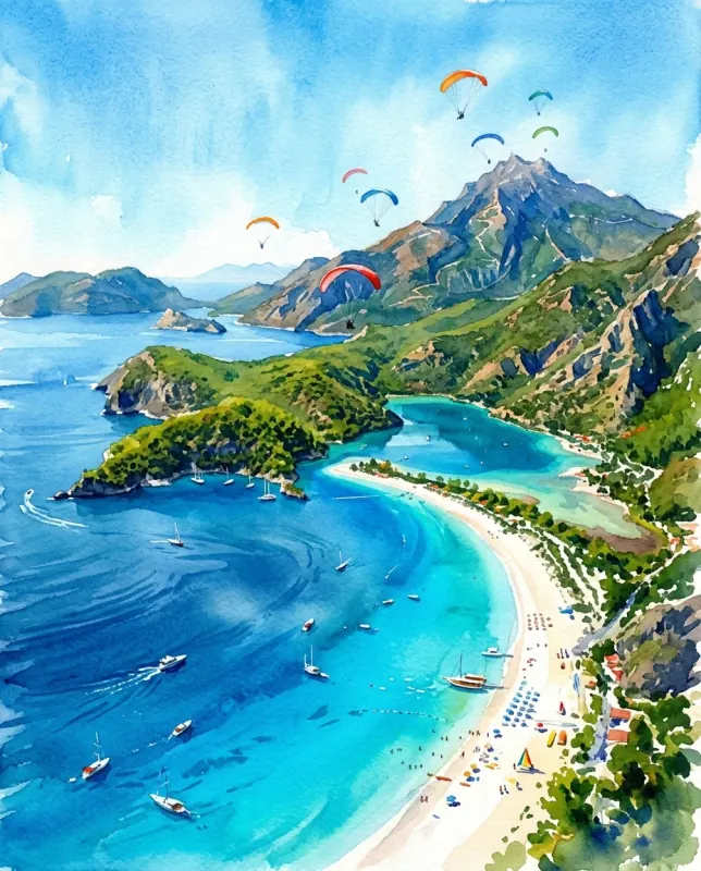 Oludeniz Azure Flight print