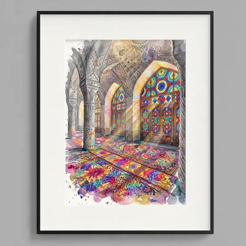 Pink Mosque Light print