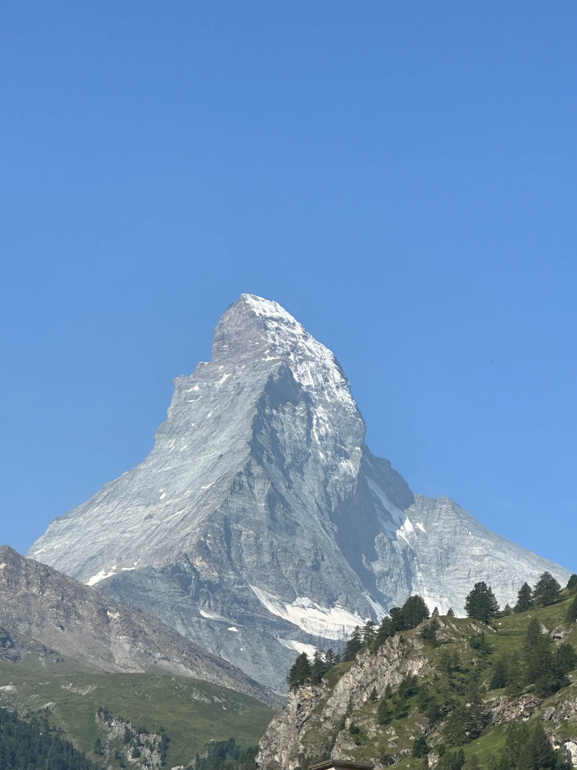The Matterhorn against a clear sky, the finish line you have been walking toward for a week.
