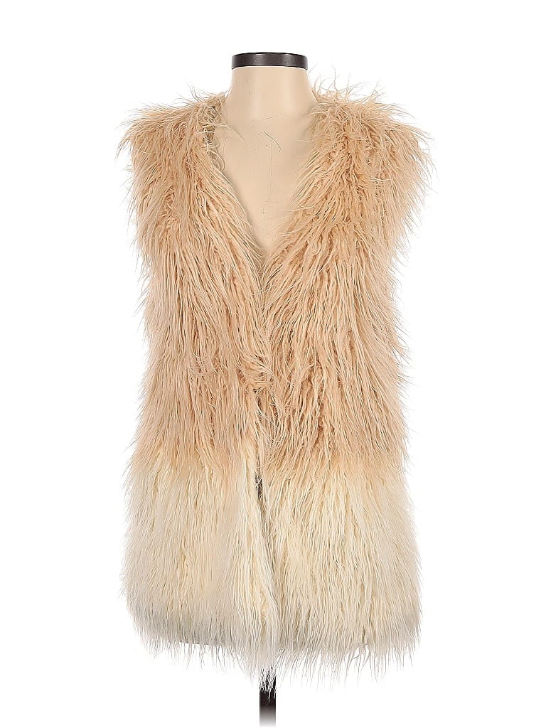 Marabelle Faux Fur Vest: Ivory Jackets & Outerwear - Size X-Small