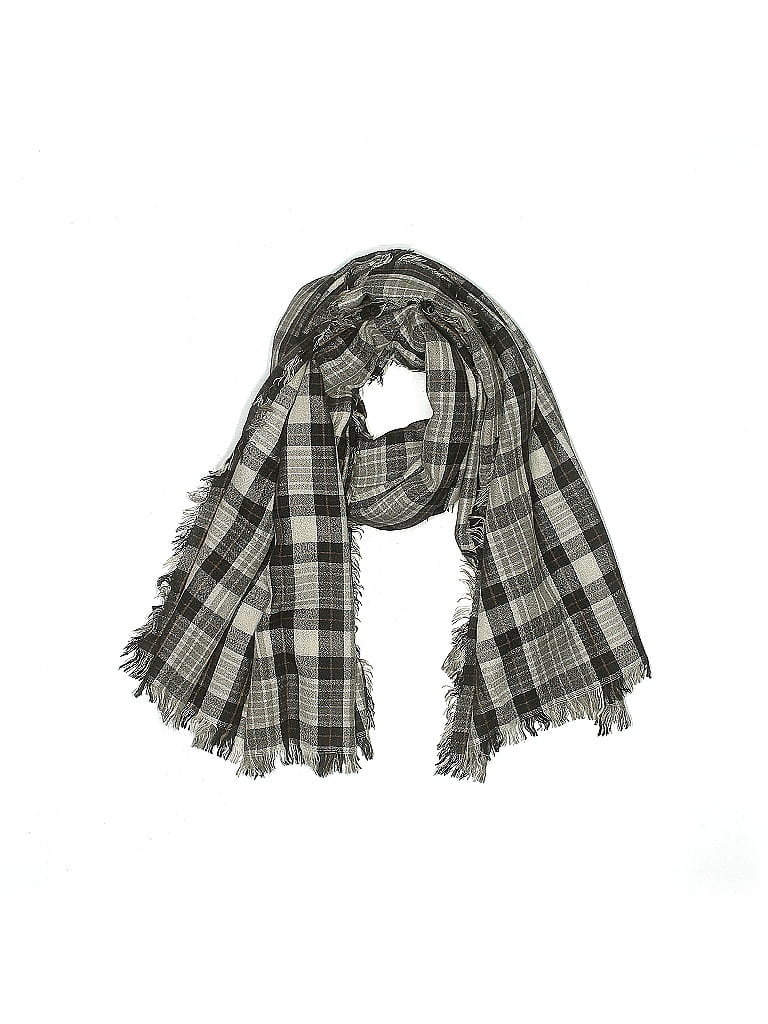 Steve Madden Scarf: Gray Checkered/Gingham Accessories