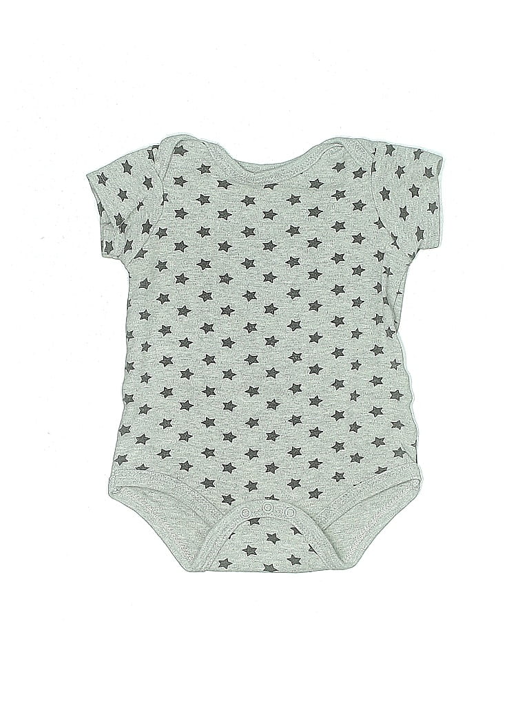 Little Treasure Short Sleeve Onesie: Gray Polka Dots Bottoms - Size 6-9 Month