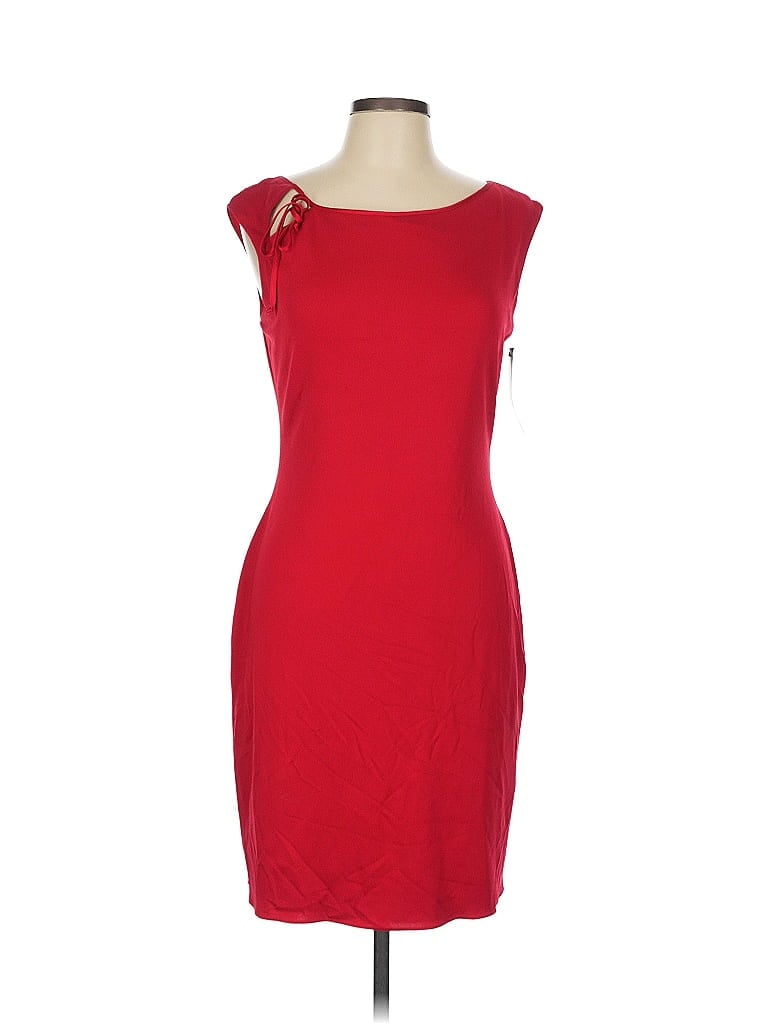Meister Cocktail Dress - Sheath: Red Solid Dresses - Used - Size 6