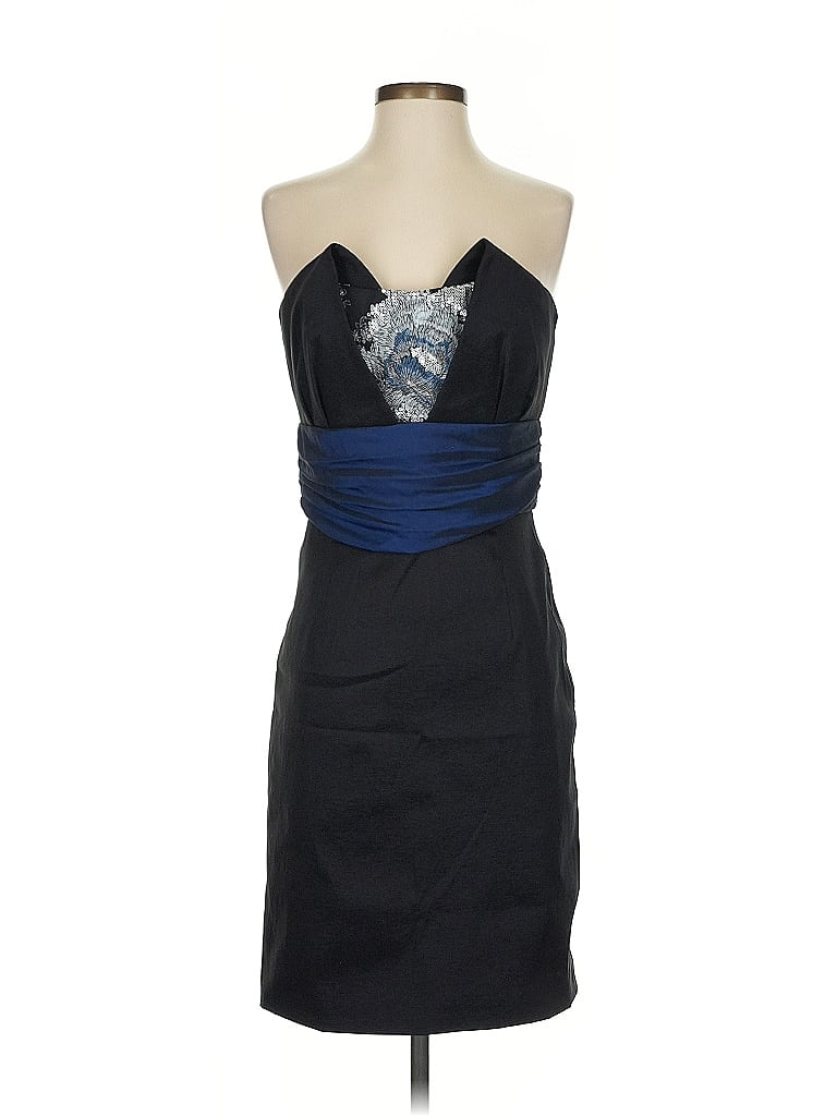 Badgley Mischka Cocktail Dress - Formal: Blue Dresses - Used - Size 3
