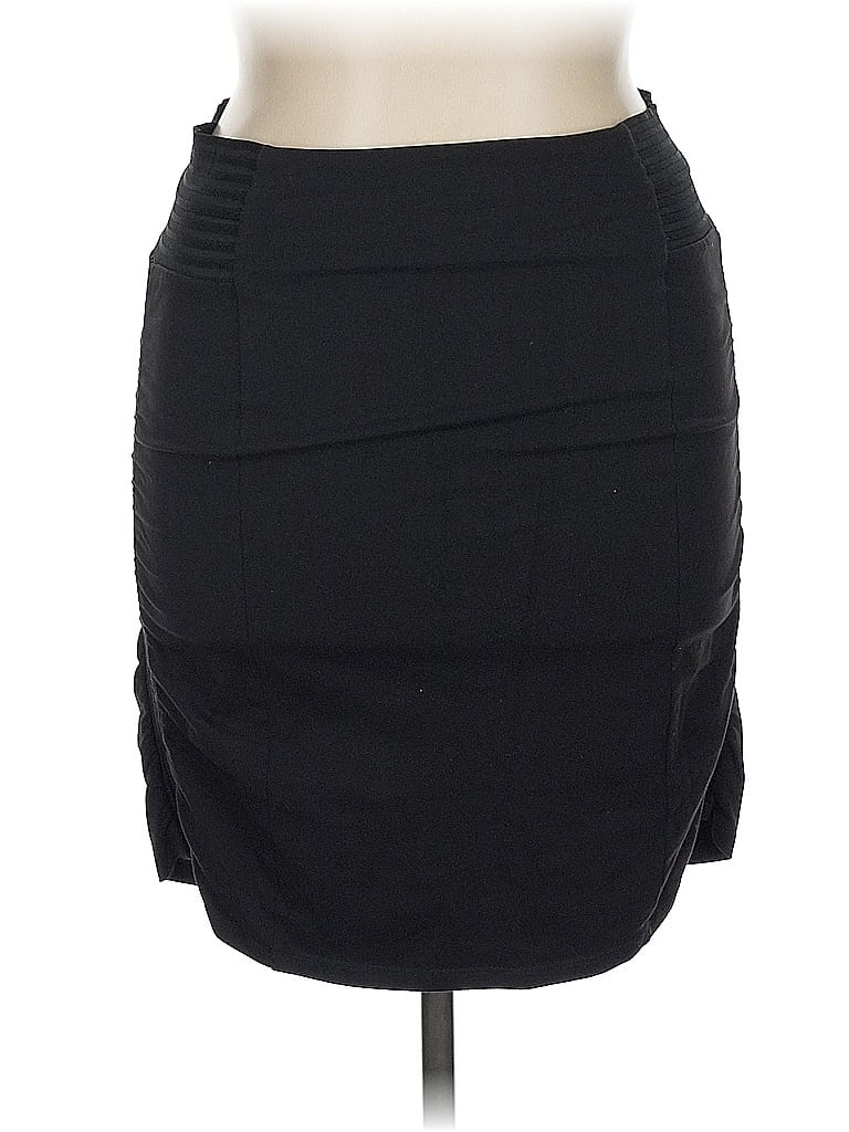 Rune NYC Casual Skirt: Black Solid Bottoms - Size X-Large