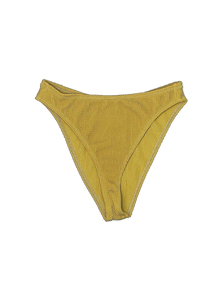 Good American Swimsuit Bottoms: Yellow Solid Swimwear - Size 1