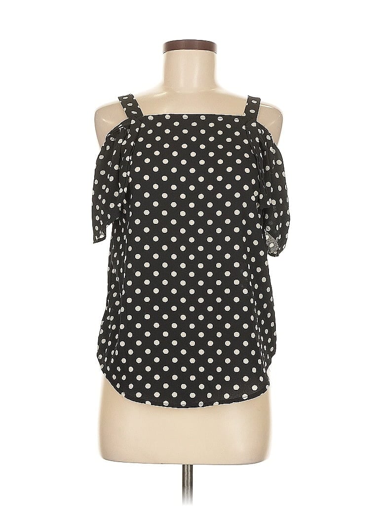 Vamp Sleeveless Blouse: Black Tops - Size Medium