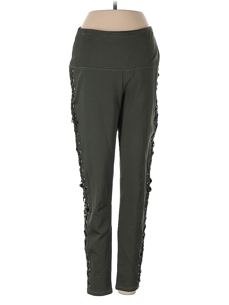 Athena Marie Active Pants - Mid/Reg Rise: Green Activewear - Size Small