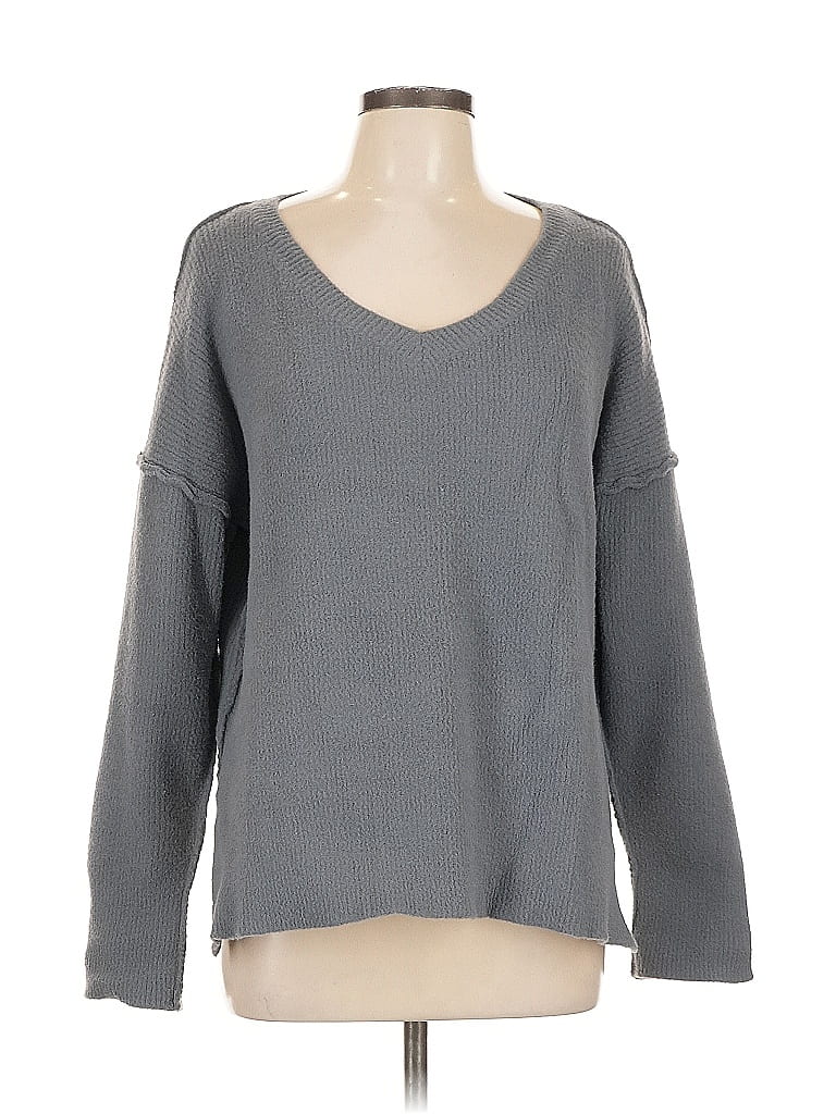 Faveur Pullover Sweater: Gray Tops - Size Large