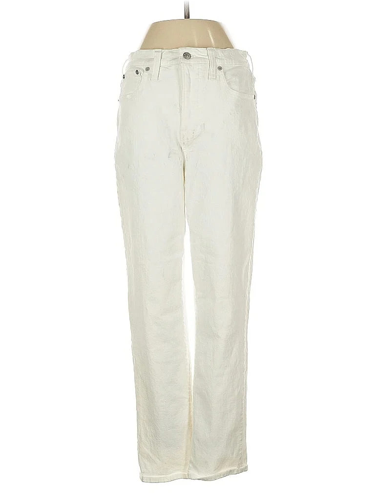 Madewell Jeans - High Rise: Ivory Bottoms - Size 27