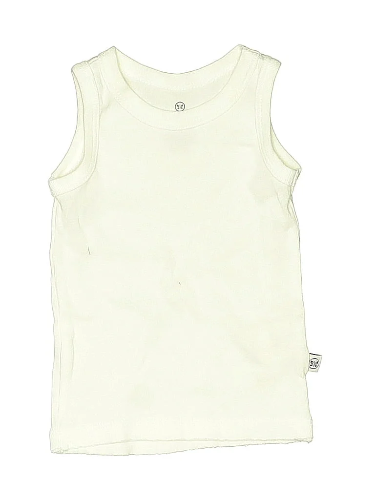 Honest Baby Clothing Sleeveless T-Shirt: Ivory Tops - Size Newborn