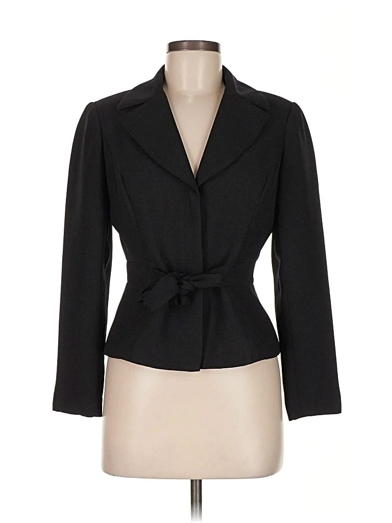 Talbots Blazer Jacket: Black Jackets & Outerwear - Size 6 Petite