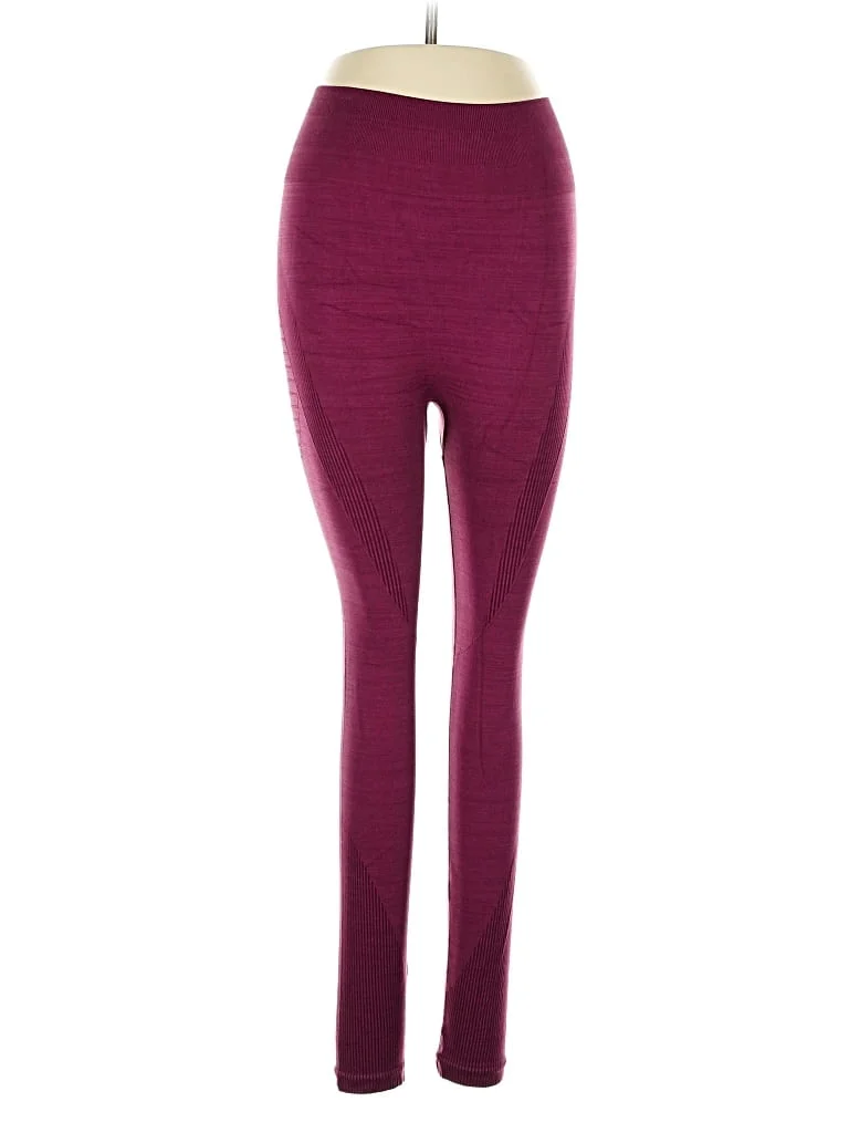 Alphalete Athletics Active Pants - High Rise: Burgundy Activewear - Size 2X-Small