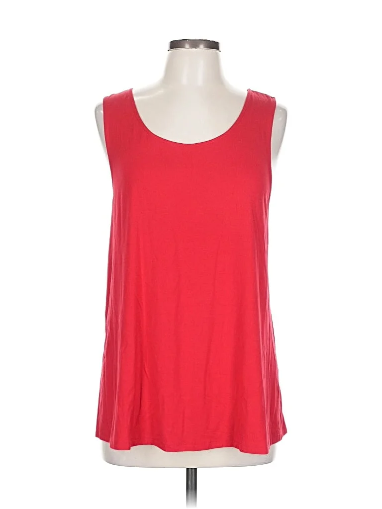 Les Lunes Sleeveless T-Shirt: Red Tops - Size Large