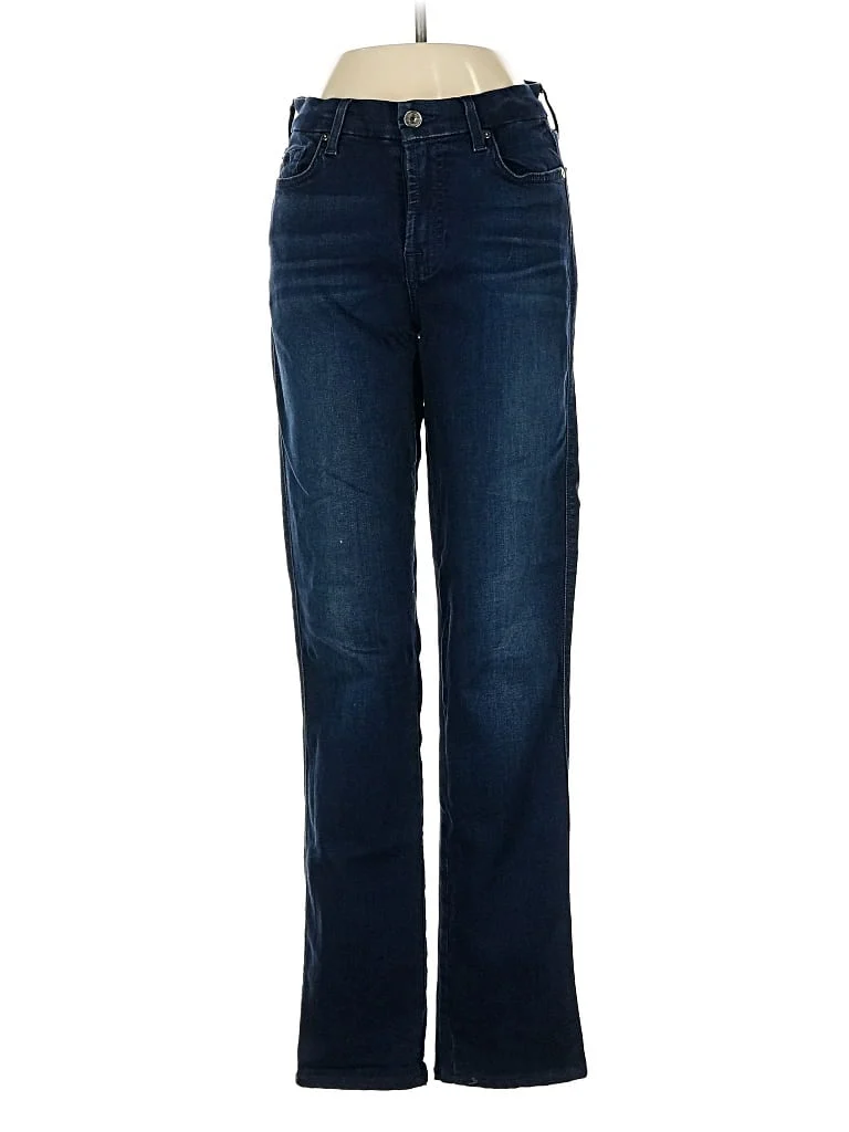 7 For All Mankind Jeans - Low Rise: Blue Bottoms - Size 27