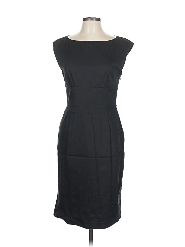Charles Nolan Cocktail Dress - Sheath: Black Solid Pattern Dresses - Used - Size 10