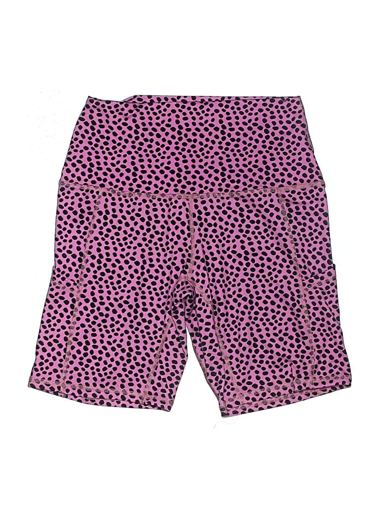 Four Athletics Board Shorts: Purple Polka Dots Pattern Swimwear - Size 10