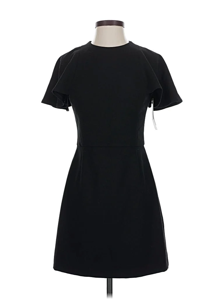 French Connection Casual Dress - A-Line: Black Solid Pattern Dresses - Used - Size 2
