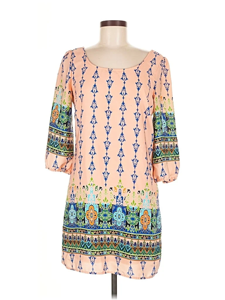 Isabel 3/4 Sleeve Blouse: Orange Tops - Size Medium