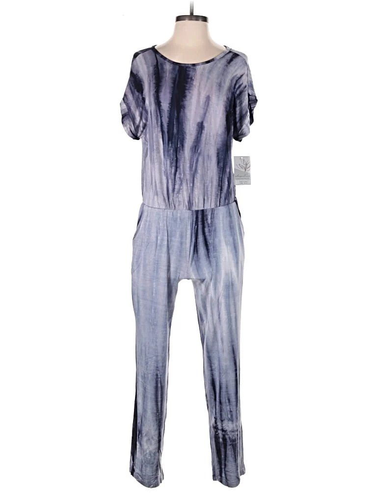 Elegantees Jumpsuit: Blue Tie-dye Pattern Jumpsuits - Size X-Small