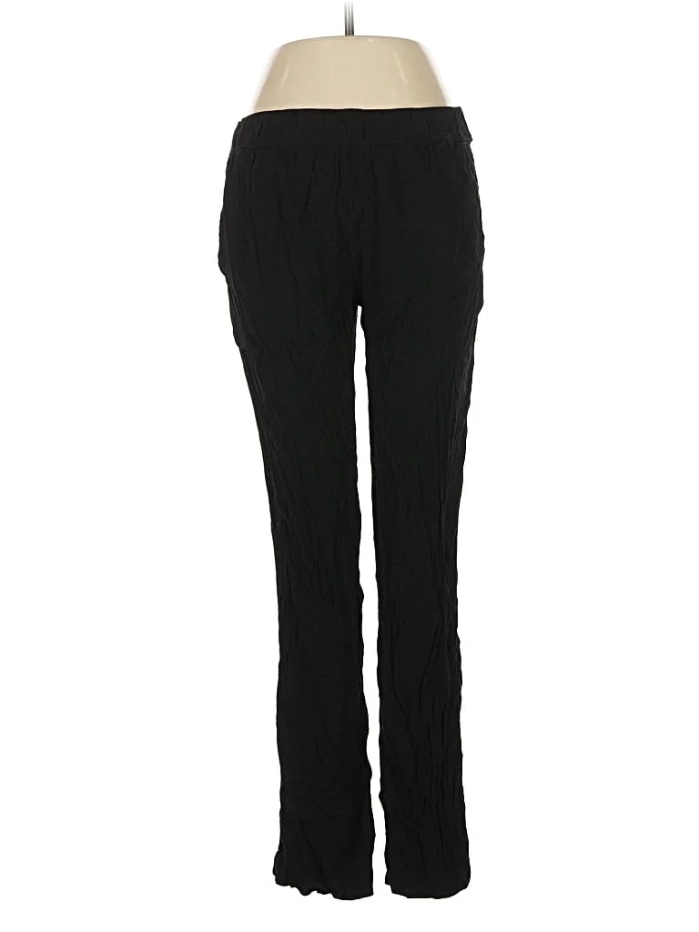 Enza Costa Casual Pants - High Rise: Black Bottoms - Size Medium
