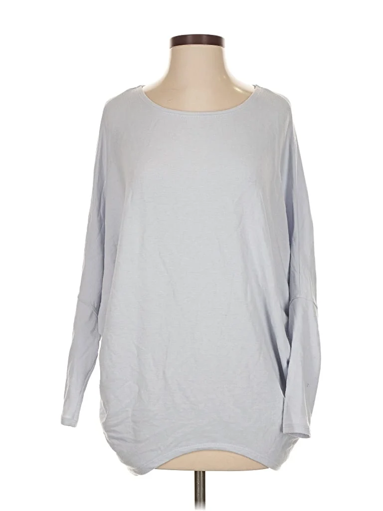 Story Long Sleeve Top Gray Boatneck Tops - Used - Size Small