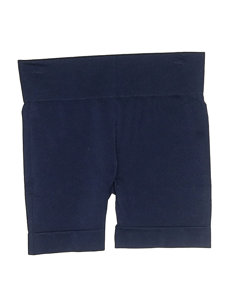 Prism Athletic Shorts: Blue Solid Pattern Activewear - Size 1