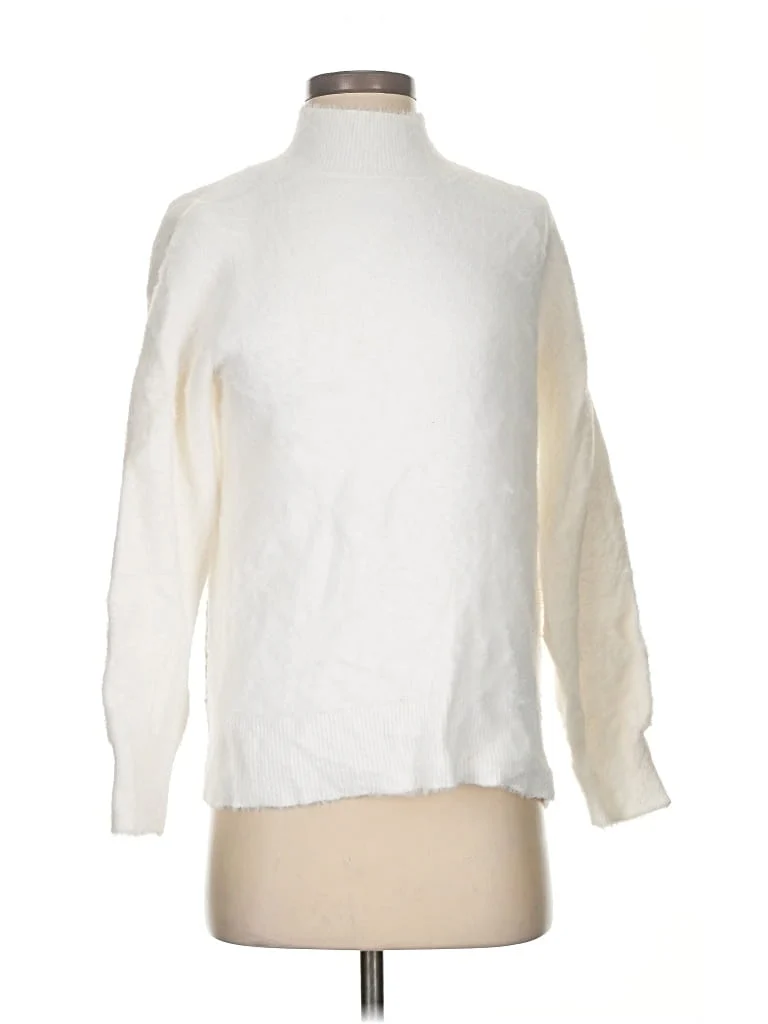 Bailey 44 Turtleneck Sweater: White Tops - Size Small