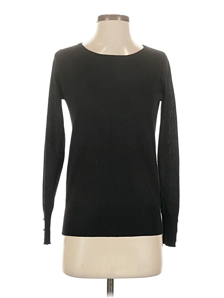 Fig Long Sleeve Top Black Crew Neck Tops - Used - Size X-Small