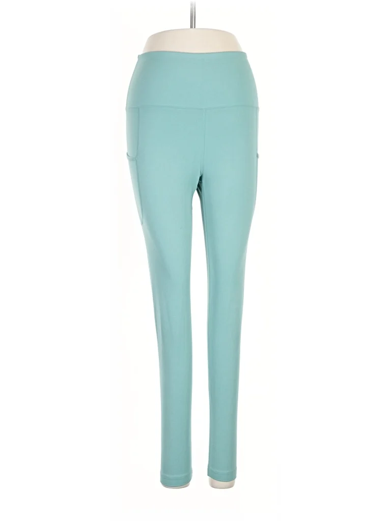 Everyday Yoga Active Pants - Mid/Reg Rise: Teal Activewear - Size Small