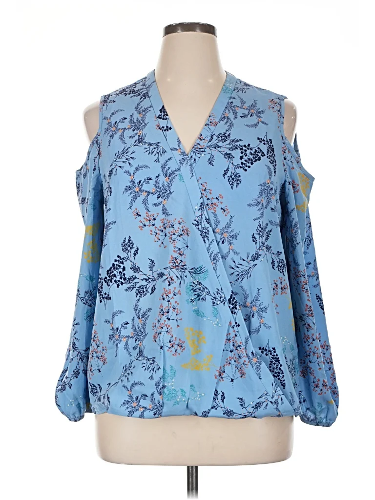 maette Sleeveless Blouse: Blue Tops - Size X-Large