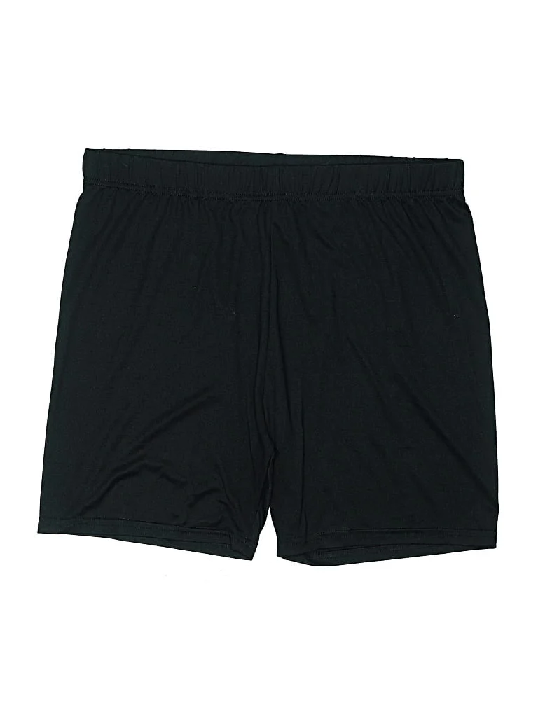 Star Style Athletic Shorts: Black Solid Pattern Activewear - Size X-Large