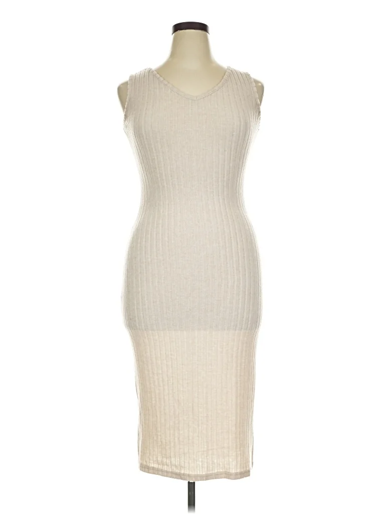 Maison Garrison Casual Dress - Sweater Dress: Ivory Dresses - Used - Size Large