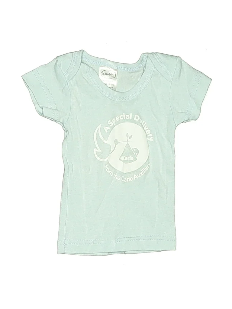 Bambini Short Sleeve T-Shirt: Teal Tops - Size Newborn