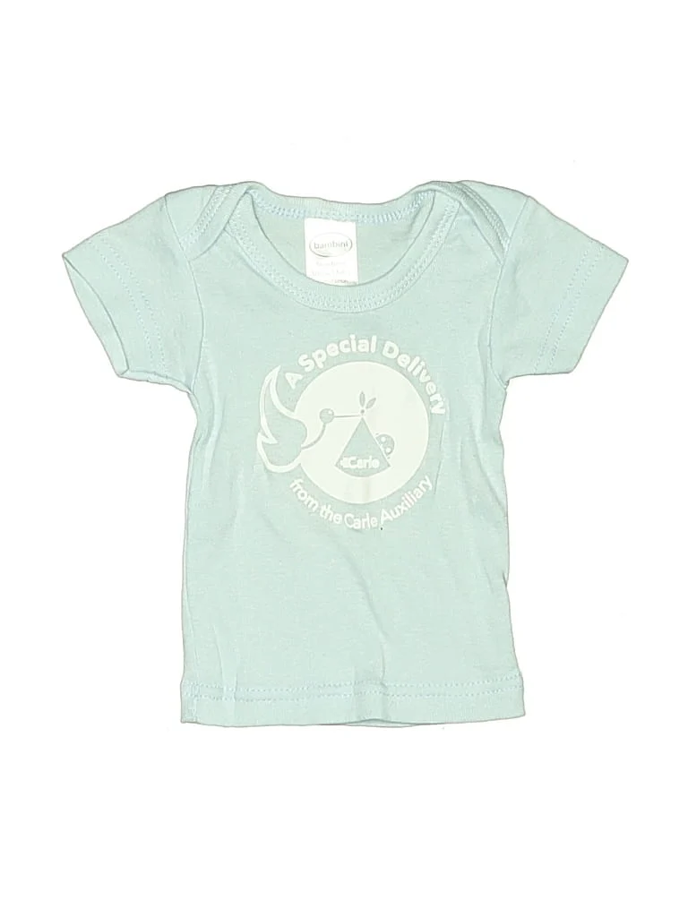 Bambini Short Sleeve T-Shirt: Teal Tops - Size Newborn