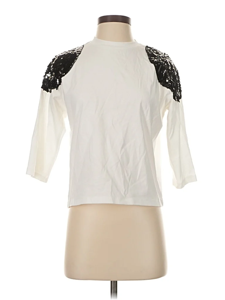 udel new york Cardigan Sweater: White Sweaters & Sweatshirts - Size X-Small