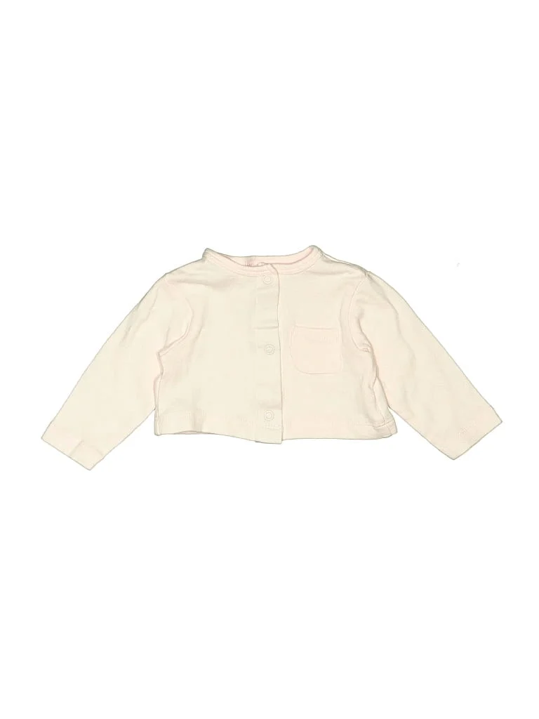 Hb Long Sleeve Polo Shirt: Ivory Tops - Size 3-6 Month