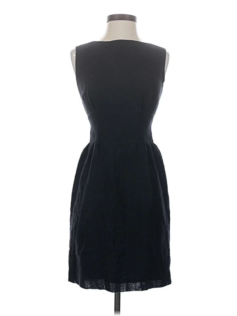 Charles Nolan Cocktail Dress - Sheath: Black Solid Pattern Dresses - Used - Size 2