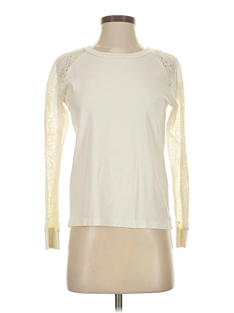 maette Long Sleeve Top Ivory Turtleneck Tops - Used - Size X-Small