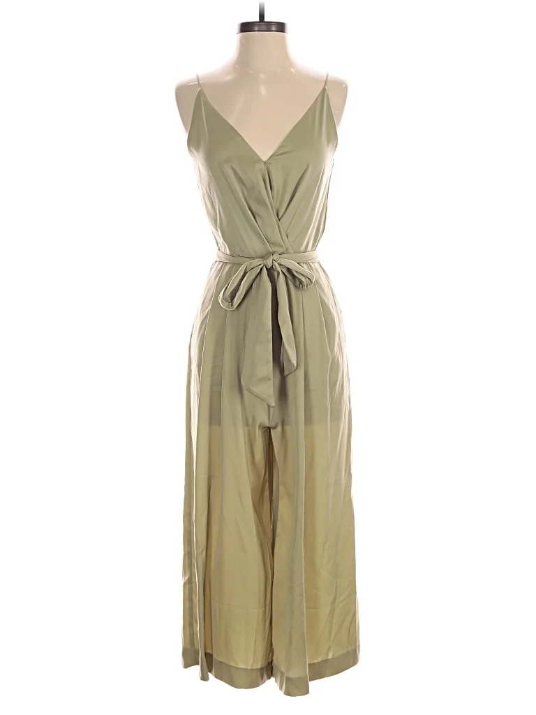 H&M Jumpsuit: Green Solid Pattern Jumpsuits - Size 2