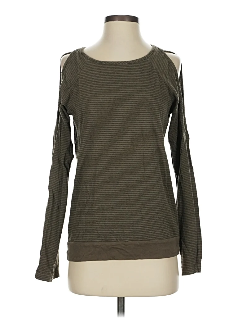 Mila 3/4 Sleeve T-Shirt: Brown Tops - Size Small