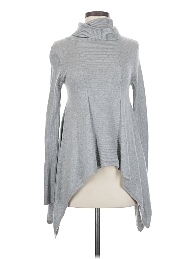 Vintageous Turtleneck Sweater: Gray Tops - Size Small