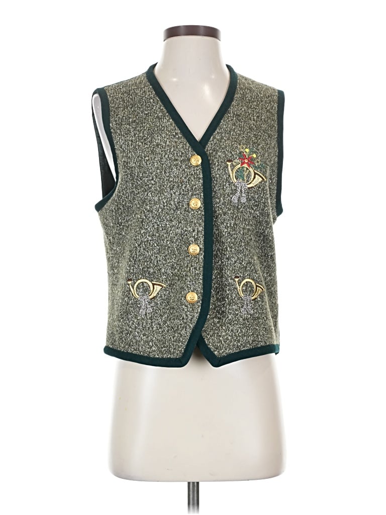 Lorenzo Sleeveless Top Green Plunge Neckline Tops - Used - Size P