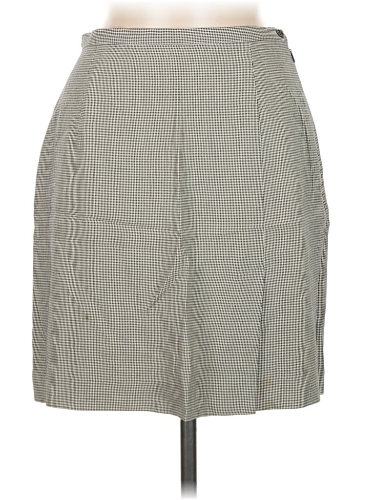 Smooth Studio Casual Skirt: Gray Houndstooth Pattern Bottoms - Size 8 Petite