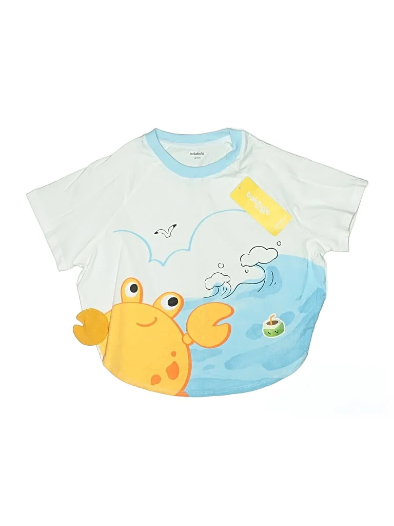 Balabala Short Sleeve T-Shirt: Blue Tops - Size 120
