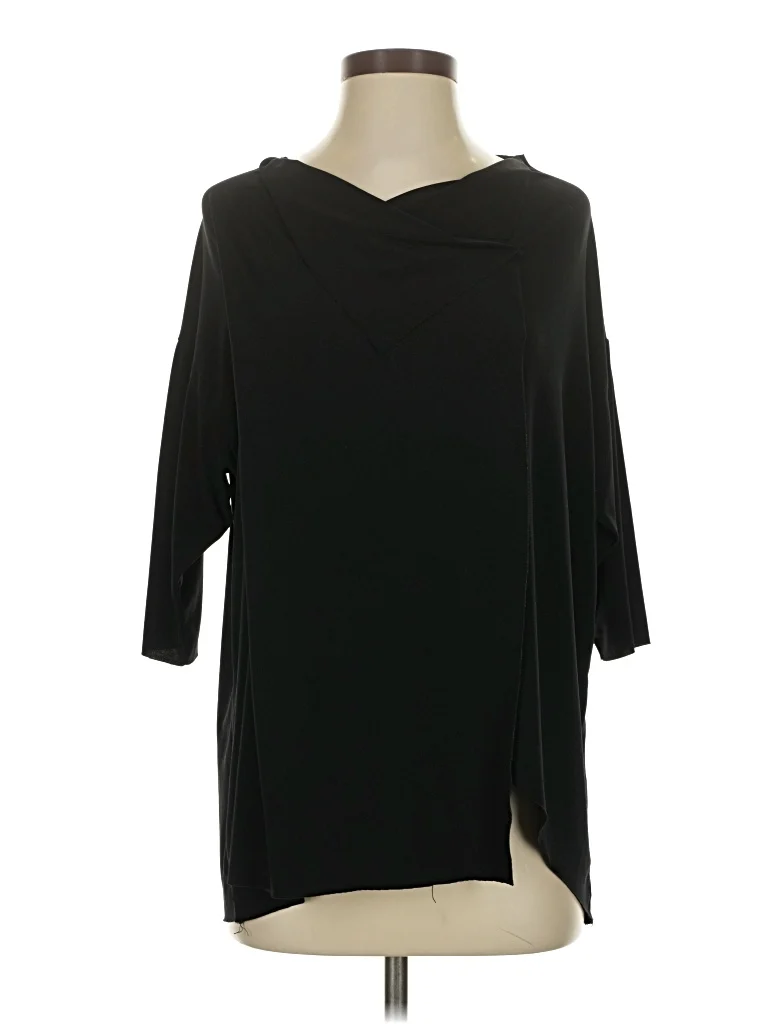 Planet 3/4 Sleeve Top Black Cowl Neck Tops - Used - Size 1