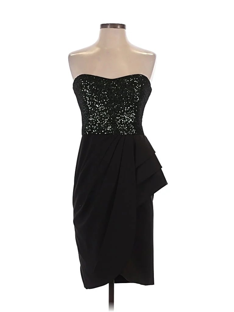 Badgley Mischka Cocktail Dress - Formal: Black Dresses - Used - Size 6